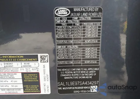 2025 Land Rover Range Rover Sport P530 Dynamic Se from USA, damaged, VIN SAL1L9E97SA434297